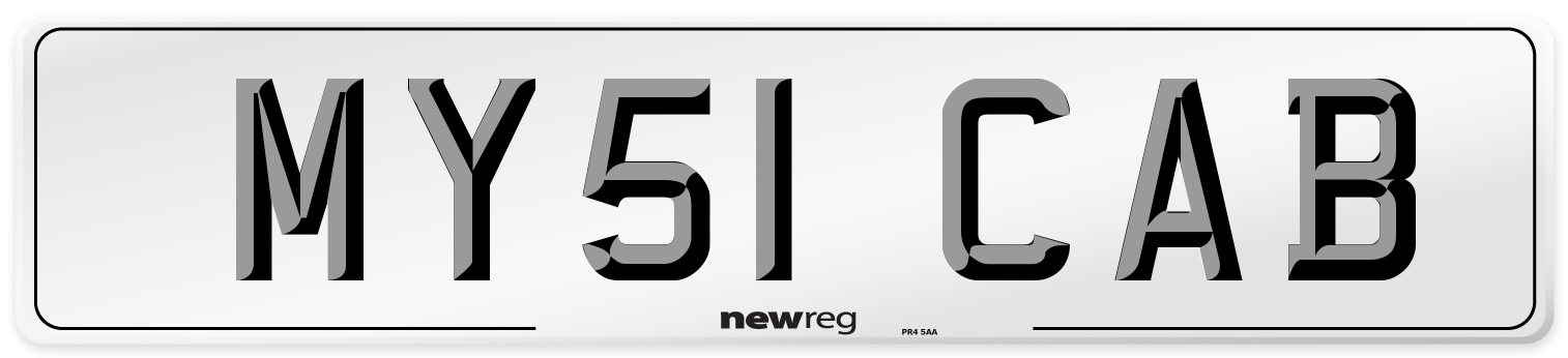 MY51 CAB Number Plate from New Reg